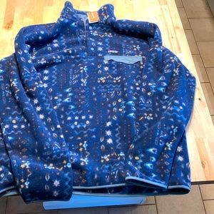 Patagonia XL Men’s Pull-over - Wandering Woods:tidepool blue